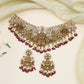 Lakshmi Figure Centre Choker with Symmetrical Peacock Frames