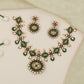 Grand Floral Centre Necklace with Alternating Disc and Blossom Links