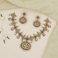 Grand Floral Centre Necklace with Alternating Disc and Blossom Links