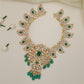 Royal Mango Link Necklace With Architectural Centre And Hanging Drops