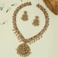 Lakshmi Medallion Long Haara with Twin Elephant Guardians and Peacock Canopy