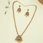 Shiva Parvati Relief Pendant Chain with Elephant Flanks and Nandi Base