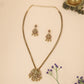 Divine Kamadhenu Lakshmi Chain with Ornate Scroll Frame