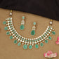 Grand contour kundan necklace with framed drop border