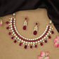Grand contour kundan necklace with framed drop border