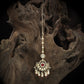 Sunburst Crest Kundan Tikka with Tiered Drop Fringe
