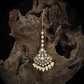 Grand Lattice Medallion Maang Tikka with Pearl Cluster Fringe