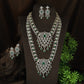 Classic Bridal Graceful Floral Lattice GJ Combo Set with Teardrop Fringe