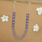 Flowing Crystal Bead Long Haara with Ornamental Flower Link Design