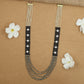 Flowing Crystal Bead Long Haara with Ornamental Flower Link Design