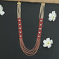 Flowing Crystal Bead Long Haara with Ornamental Flower Link Design