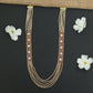 Flowing Crystal Bead Long Haara with Ornamental Flower Link Design