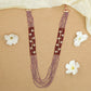 Multi Strand Crystal Bead Long Haara with Petite Flower Motifs