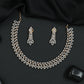 Lumera Sculpted Leaf Necklace Set with Double Line Detailing