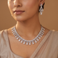 Stylish Pear Motif Necklace with Graduated Fringe Detailing