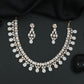 Stylish Pear Motif Necklace with Graduated Fringe Detailing