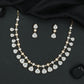 Graduated Teardrop Cascade Necklace with Round Link Detailing