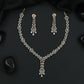 Marquise Vine Pattern Necklace Set with Triple Drop Centre