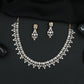 Artistic Blossom Garland Necklace Set with Balanced Drop Embellishments