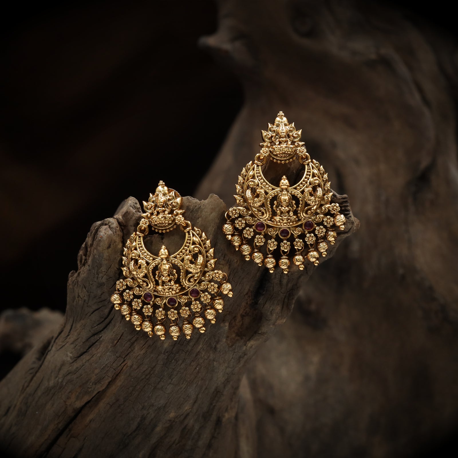 Vintage Lakshmi Figure Hanging with Decorative Temple Arch