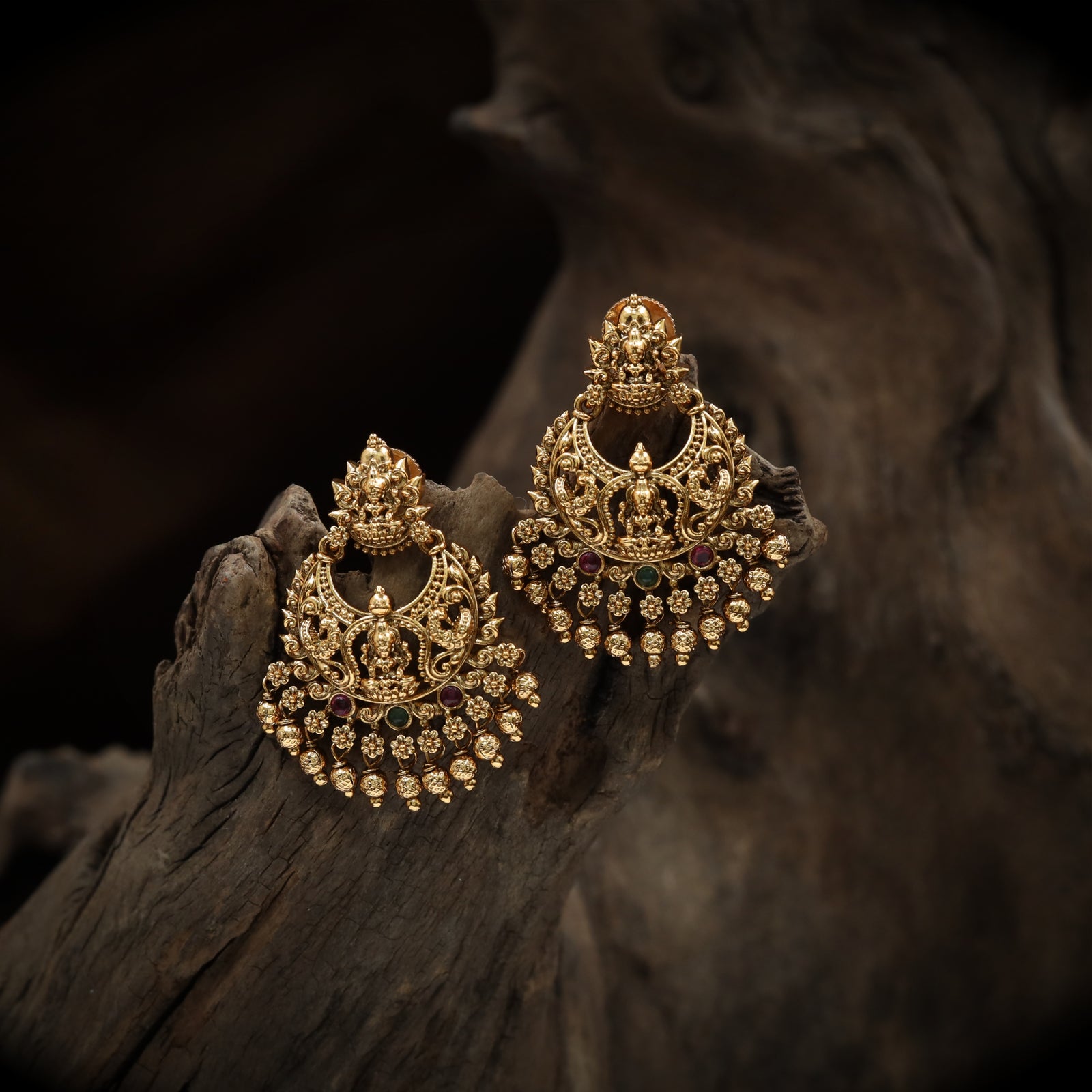 Vintage Lakshmi Figure Hanging with Decorative Temple Arch