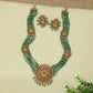 Graceful Multi Strand Beaded Long Haara with Circular Motif Connectors