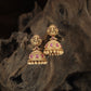 Iconic Lakshmi Panel Jhumka Earrings with Decorative Dangling Fringe