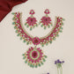 Radiating Petal Motif Jadau Necklace with Layered Floral Sections