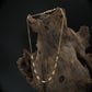 Delicate Chain with Structured Bead Flow and Decorative Gold Sections