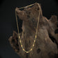 Delicate Chain with Structured Bead Flow and Decorative Gold Sections