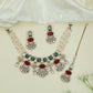 Decorative Blossom Necklace with Layered Side Strands