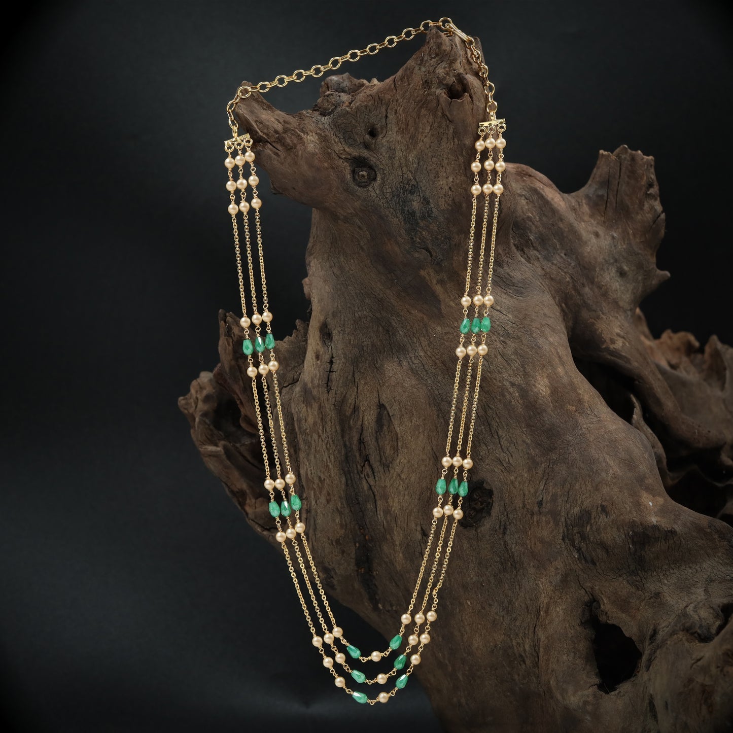 Classic Multi Strand with Even Chain Layers and Elegant Pearl Sections