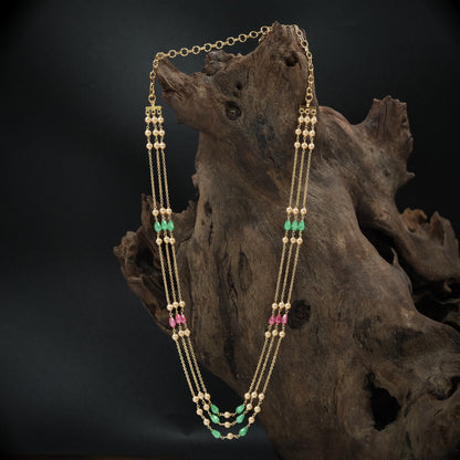 Classic Multi Strand with Even Chain Layers and Elegant Pearl Sections