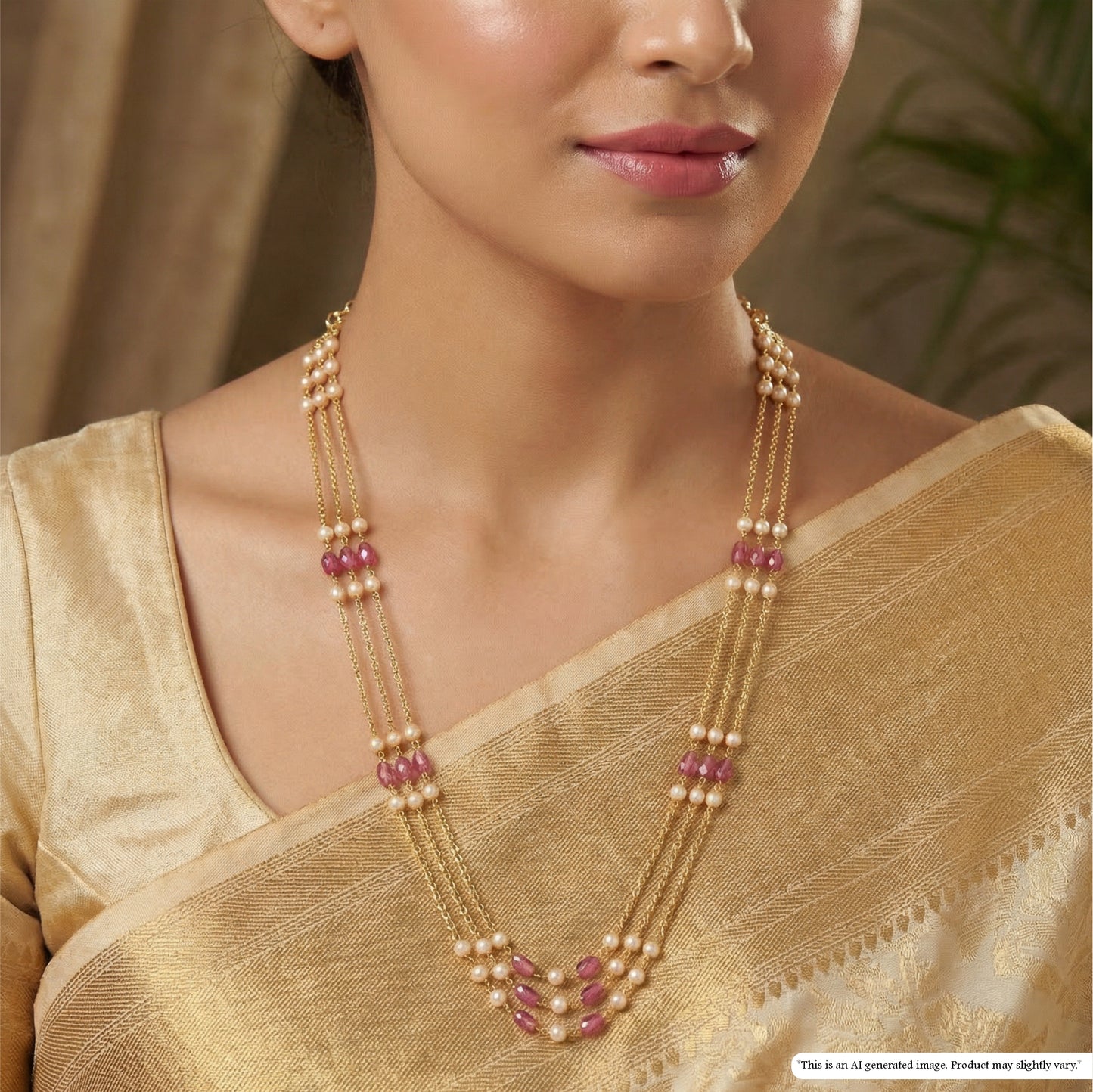 Classic Multi Strand with Even Chain Layers and Elegant Pearl Sections