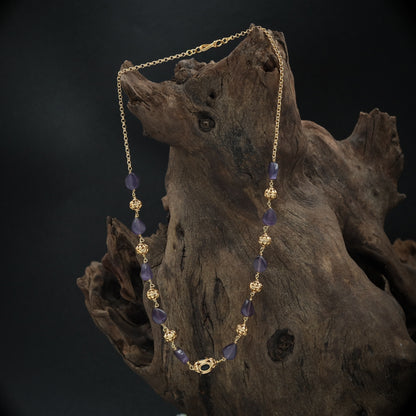 Alternating Bead Chain with Decorative Gold Accents and Spacers