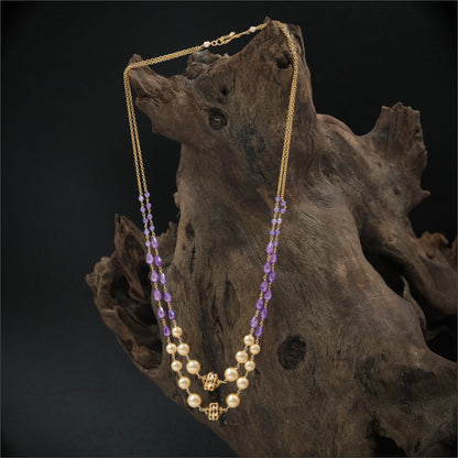 Charming Multi Strand with Structured Bead Flow and Pearl Cluster Detail