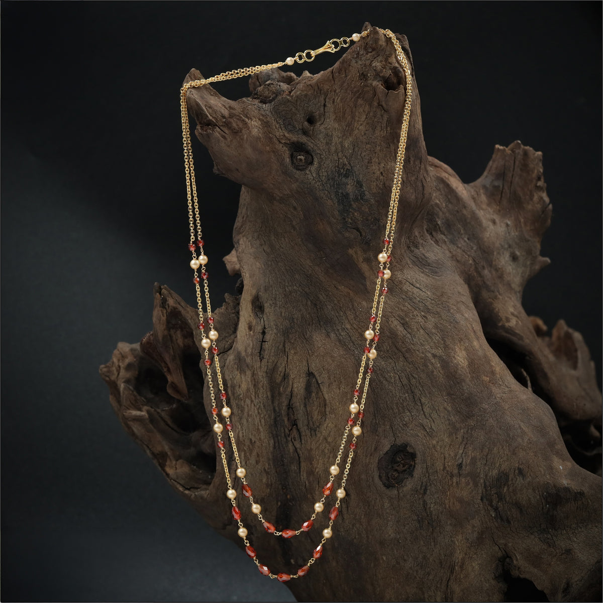 Classic Antique Beads Chain With Traditional Chain Links