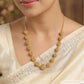 Textured Gold Beads Chain with Filigree Ball Detailing
