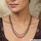 Triple Strand Beads Chain with Contrast Bead Accents and Fine Links