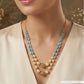 Stylish Dual Layer Necklace with Alternating Bead Arrangement