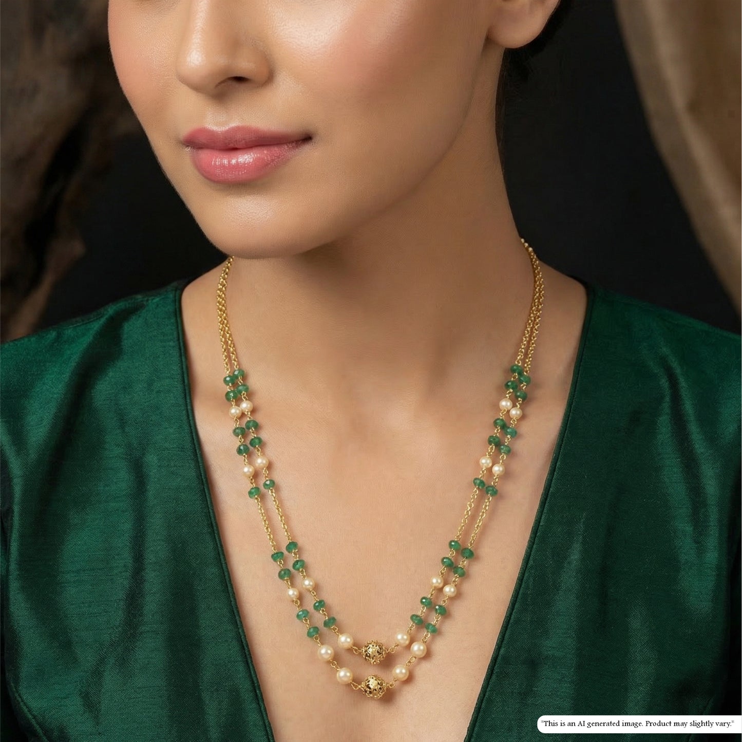 Modern Layered Chain with Balanced Bead and Pearl Detailing