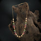 Stylish Bead with Structured Pearl Intervals and Detailed Cluster Work