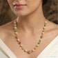 Graceful Pearl Bead with Alternating Accent Beads and Textured Gold Details