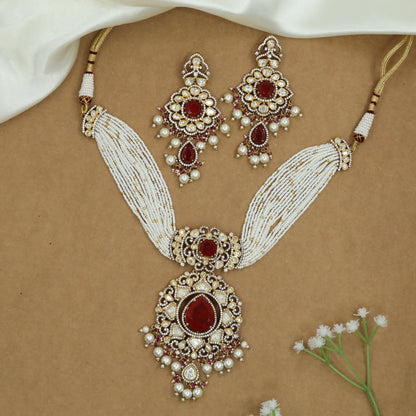 Draped Pearl Choker with Clustered Centerpiece and Drop Accented Pendant