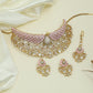 Peacock Spread Pattern Kundan Choker with Teardrop Layout and Dome Highlight