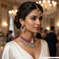 Peacock Spread Pattern Kundan Choker with Teardrop Layout and Dome Highlight