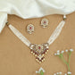 Radiant Bead Draped Kundan Necklace with Round Core Pendant and Drop Clusters