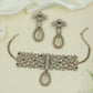 Bow Link Kundan Choker with Repetitive Motifs and Central Drop Pendant