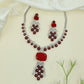 Refined Arc Design Necklace with Repeating Round Drops and Structured Centerpiece