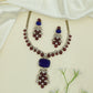 Refined Arc Design Necklace with Repeating Round Drops and Structured Centerpiece